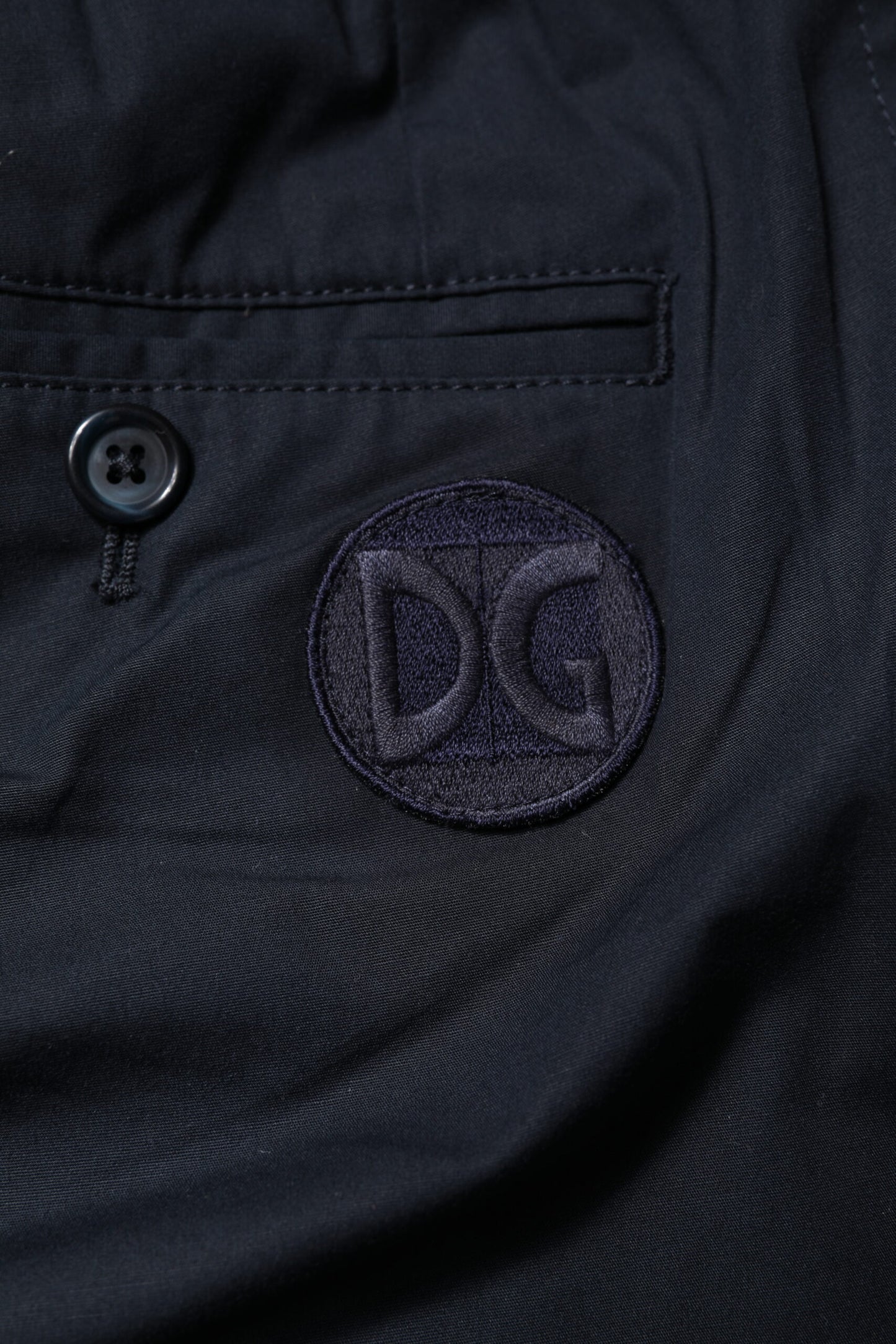Dark Blue Cotton Bermuda Sweatshorts Shorts