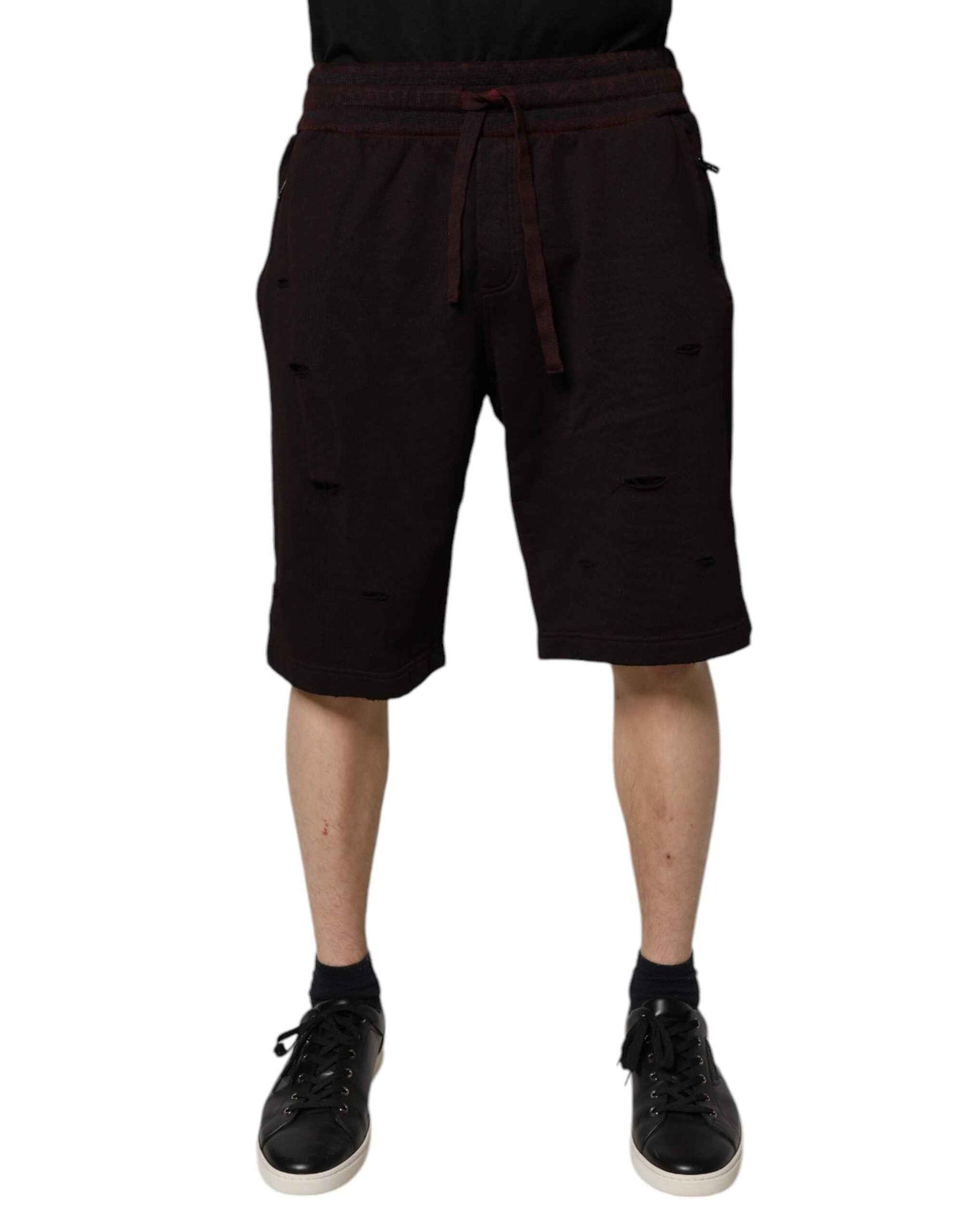 Bordeaux Cotton Bermuda Sweatshorts Shorts
