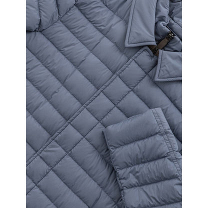 Blue Polyester Coat