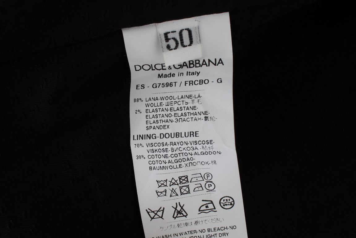 Gray Striped Formal Vest Dolce & Gabbana