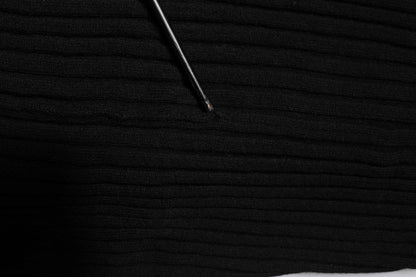 Black Cashmere Knitted Neck Warmer Foulard Scarf