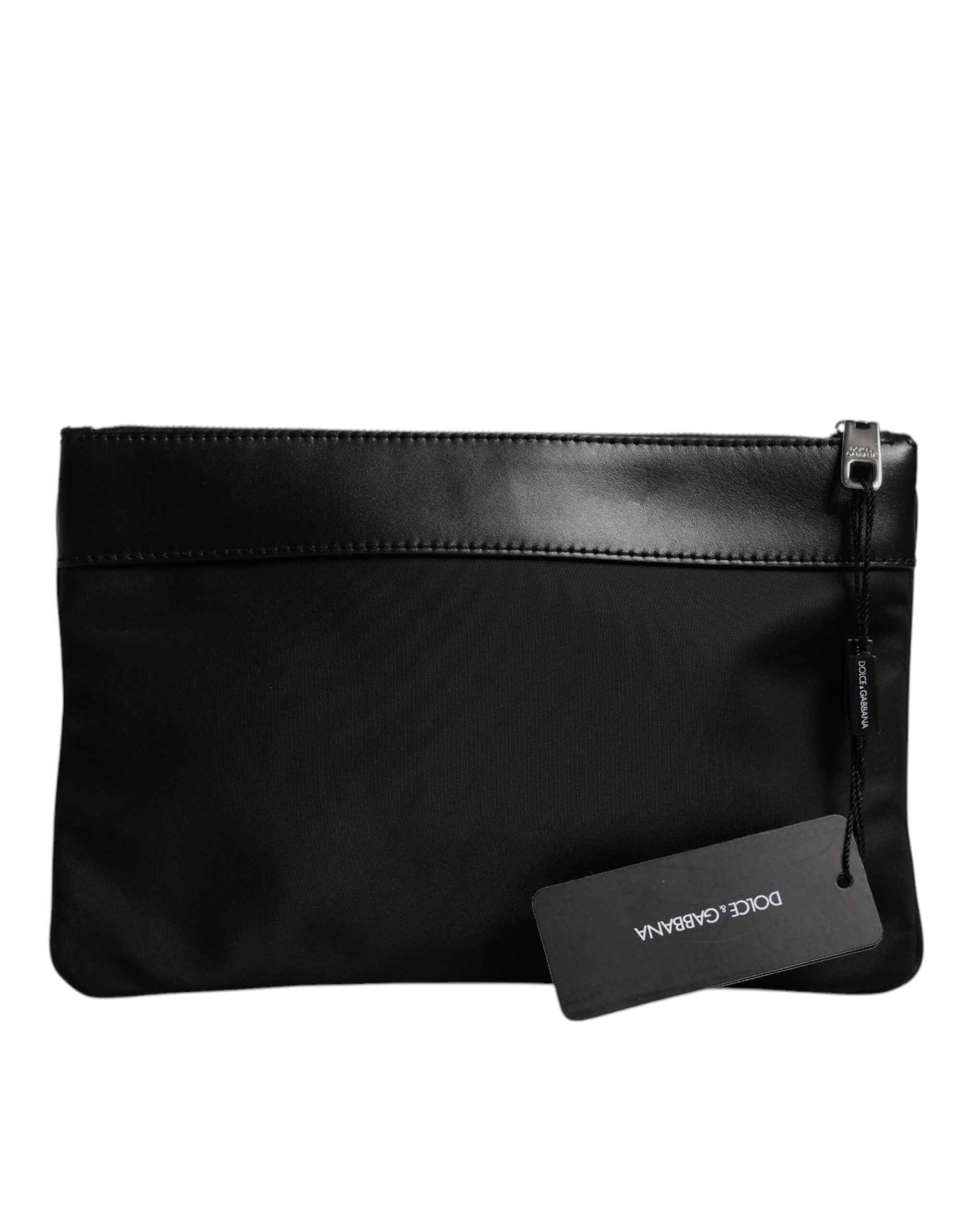 Multicolor Leopard Jacquard Print Logo Plaque Pouch Bag
