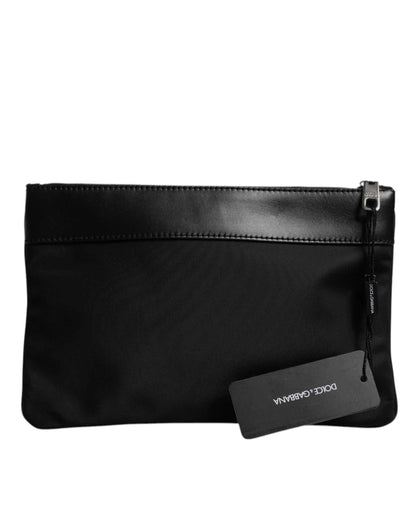 Multicolor Leopard Jacquard Print Logo Plaque Pouch Bag