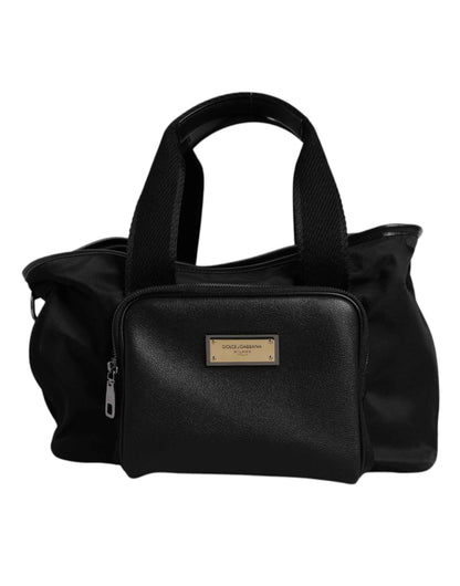Black Shoulder Strap Pet Carry Logo Plaque Bag