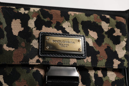 Multicolor Leopard Jacquard Crossbody Bag