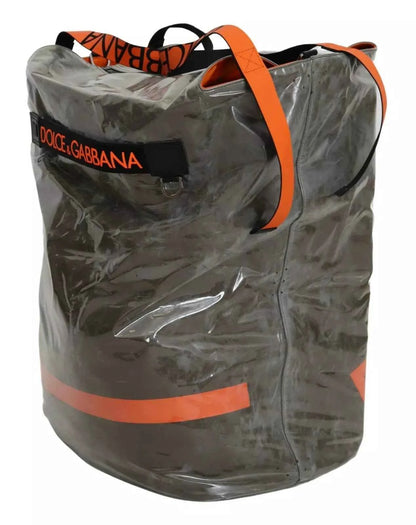 Green Fashion Expression Oversized Plastic Tote Bag