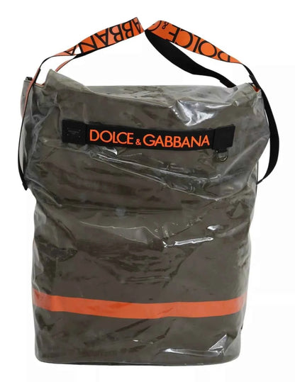 Green Fashion Expression Oversized Plastic Tote Bag