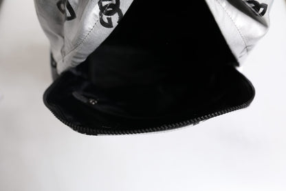 Polyester Gray Black DG Logo Plaque Backpack Bag