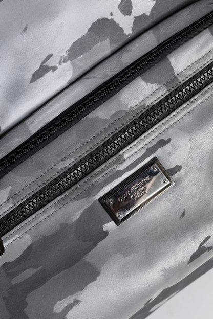 Black Camouflage Shoulder Strap Logo Plaque Bag