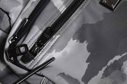 Black Camouflage Shoulder Strap Logo Plaque Bag