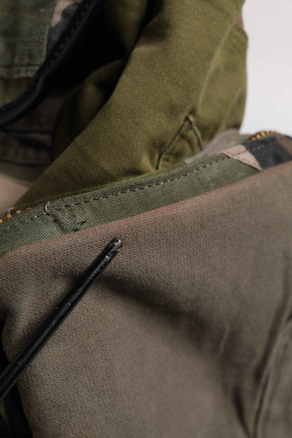 Military Green Patchwork Travel Backpack Bag