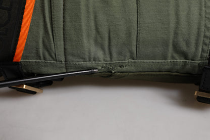 Military Green Patchwork Travel Backpack Bag
