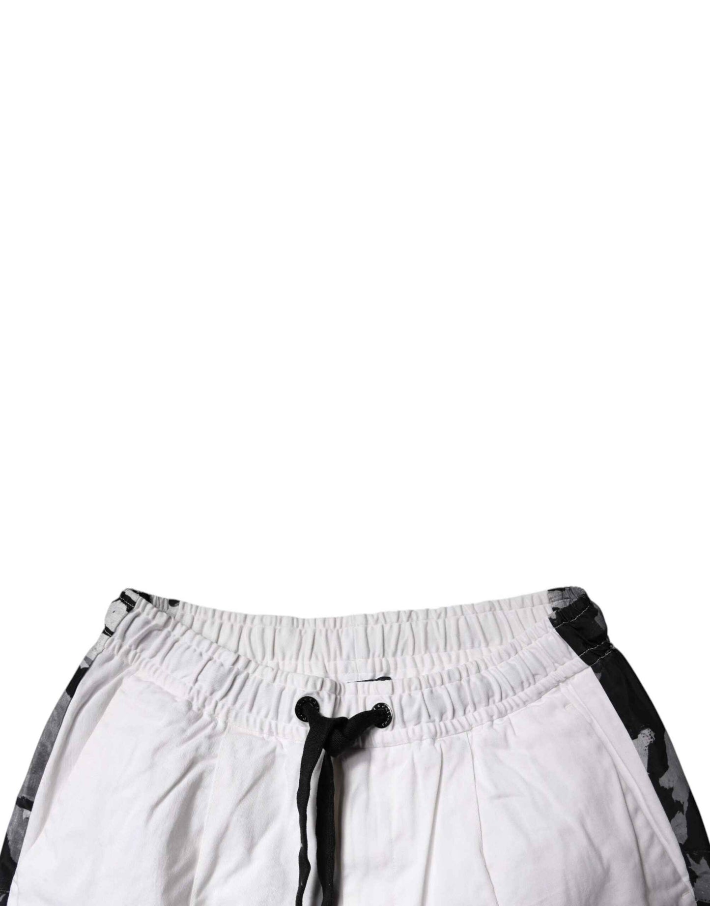 White Cotton Cargo Jogger Sweatpants Pants