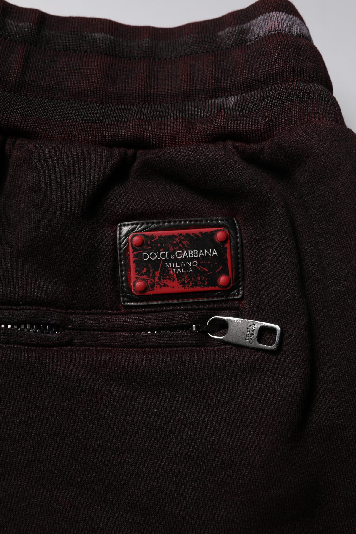 Maroon Cotton Logo Plaque Men Bermuda Shorts