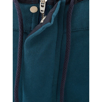 Blue Cotton Athletic Pants