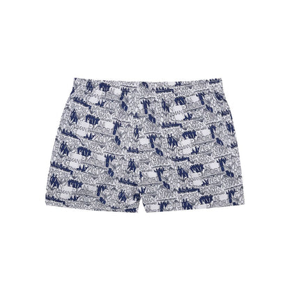 White Polyester Swim Shorts