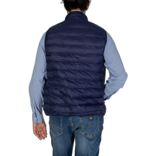 Blue Polyamide Sleeveless Jacket