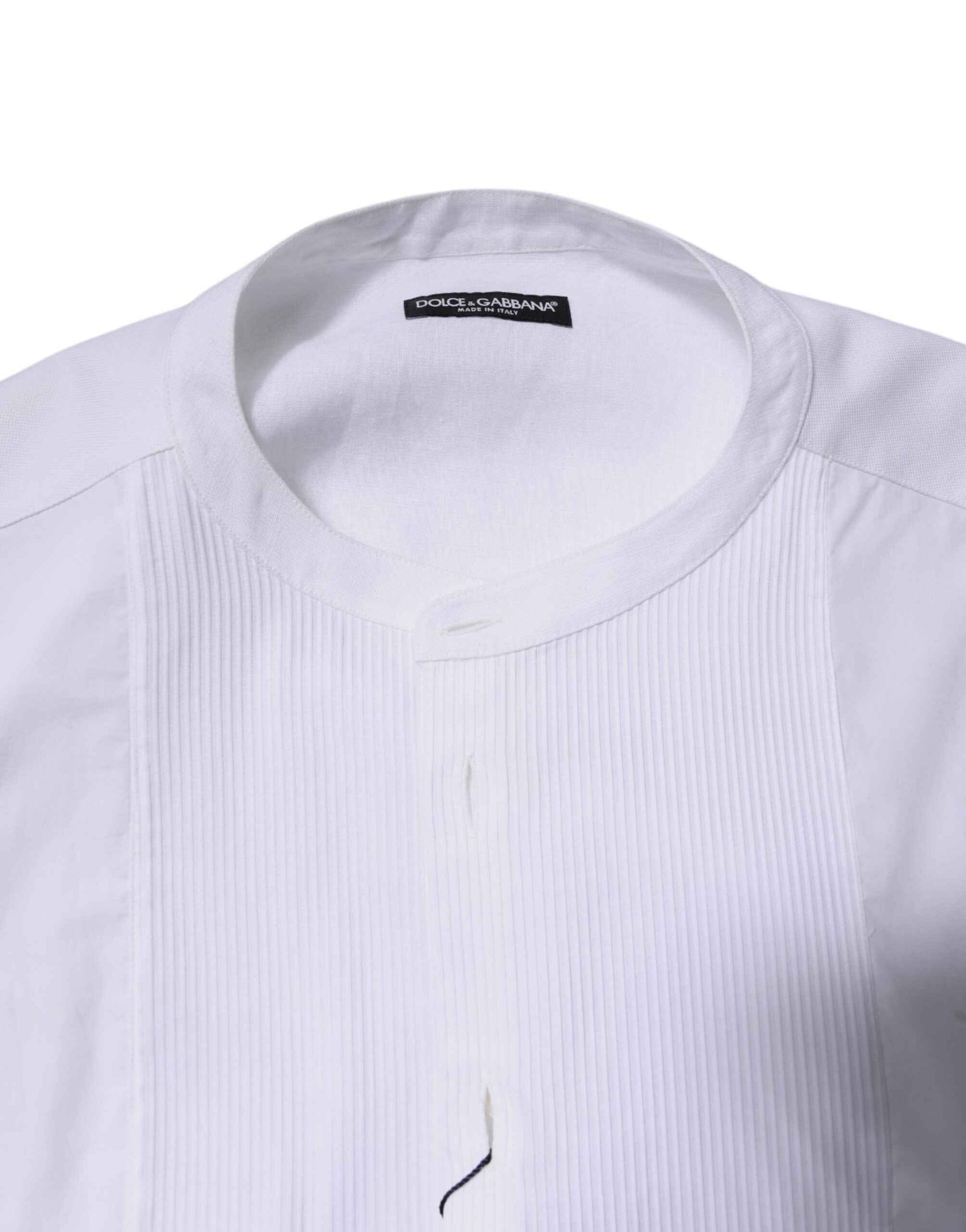 White Cotton Button Down Long Sleeves Shirt