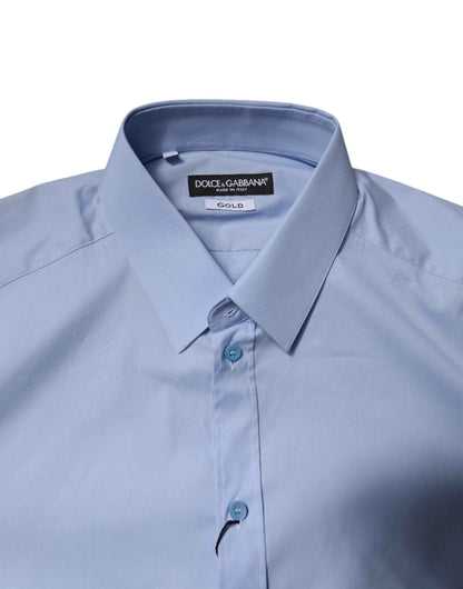 Light Blue Cotton GOLD Dress Formal Shirt