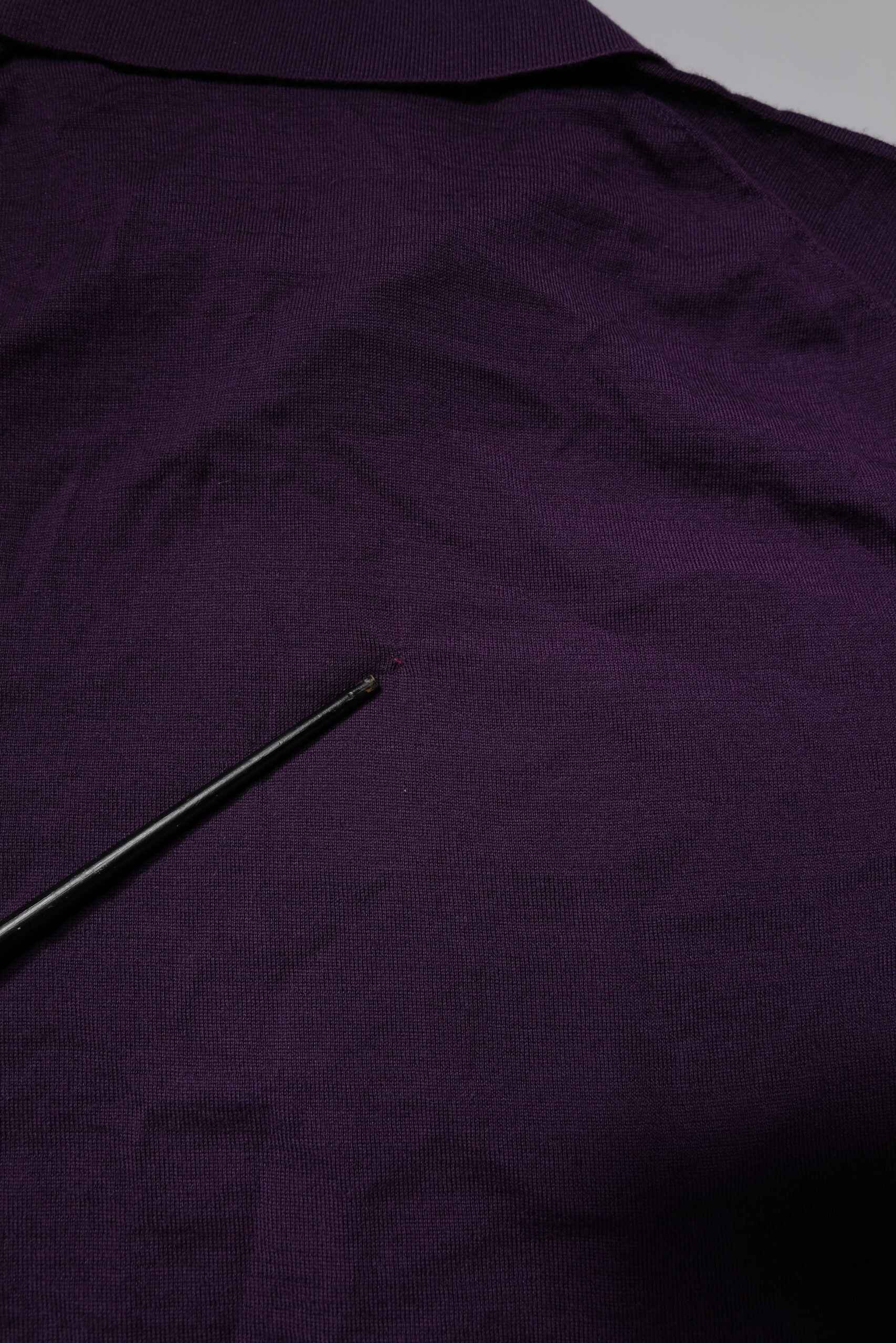 Violet Cashmere Collared Polo T-shirt