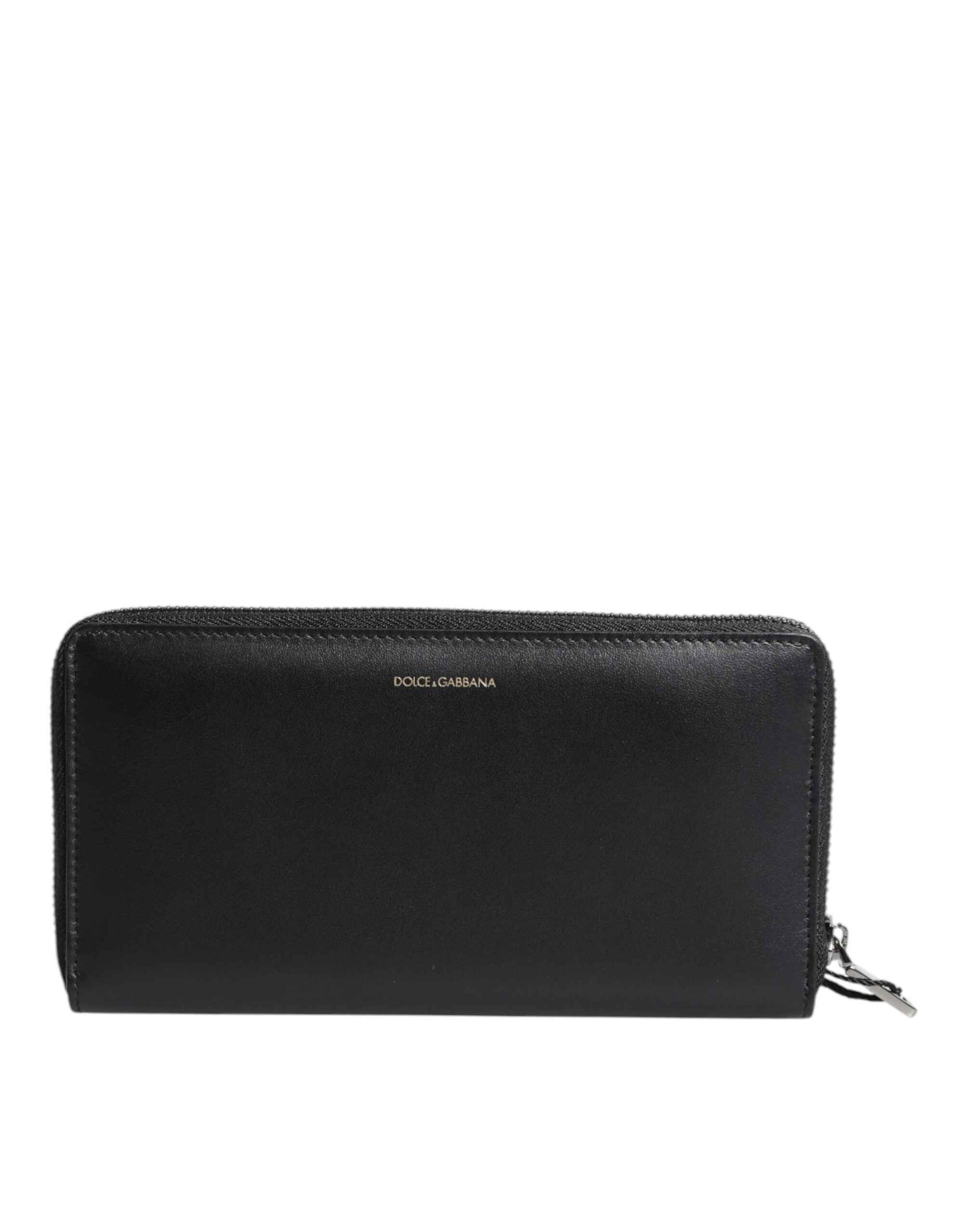 Black Blue Exotic Leather Embossed Continental Wallet