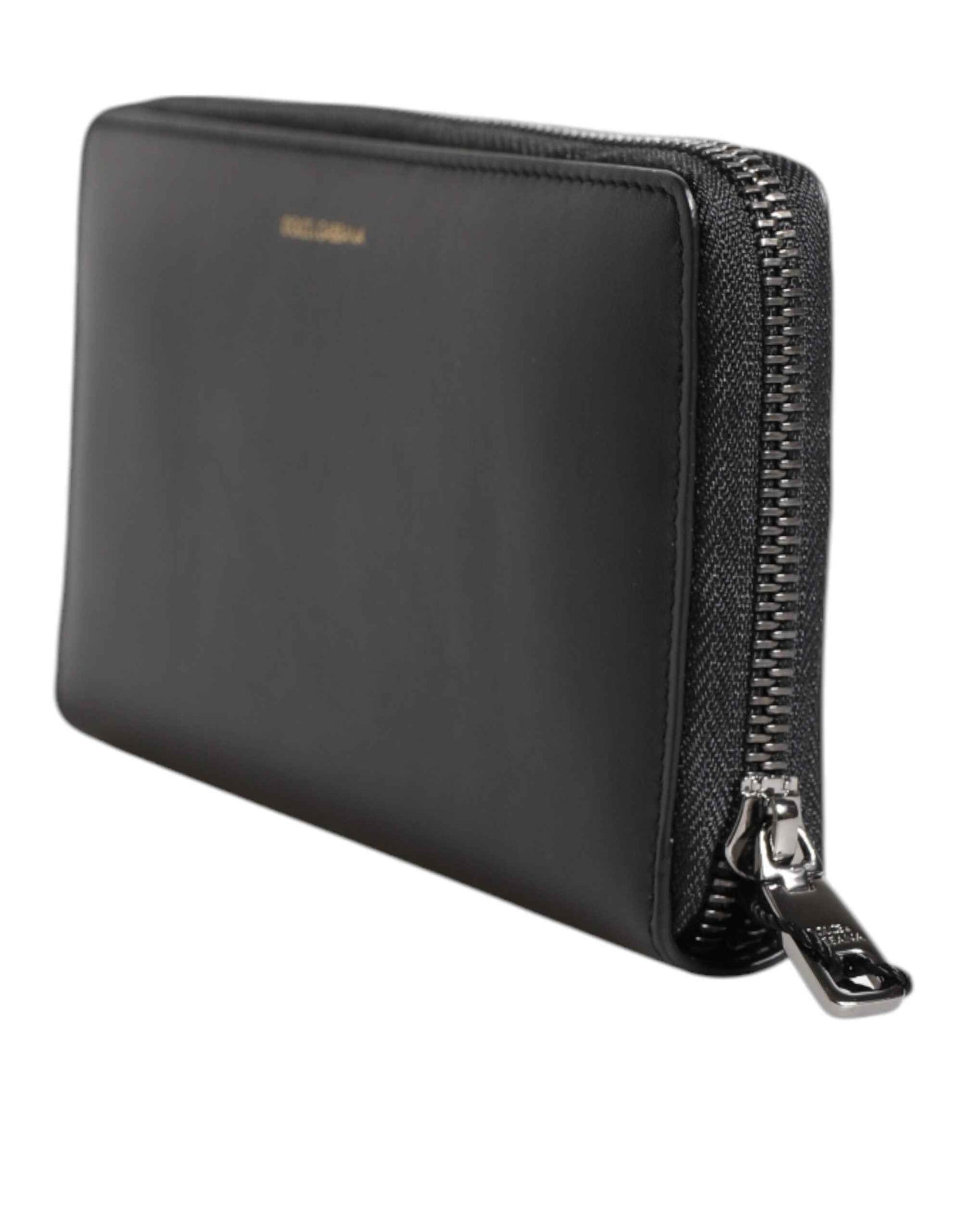 Black Blue Exotic Leather Embossed Continental Wallet
