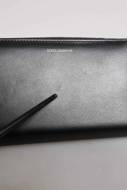 Black Blue Exotic Leather Embossed Continental Wallet
