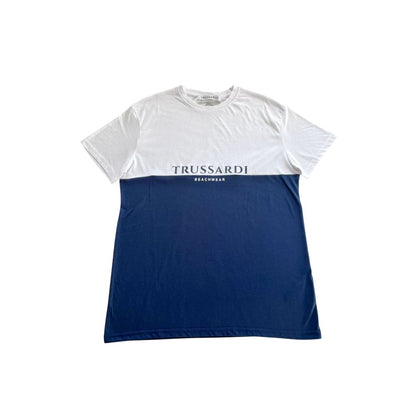 Blue Cotton Men T-Shirt