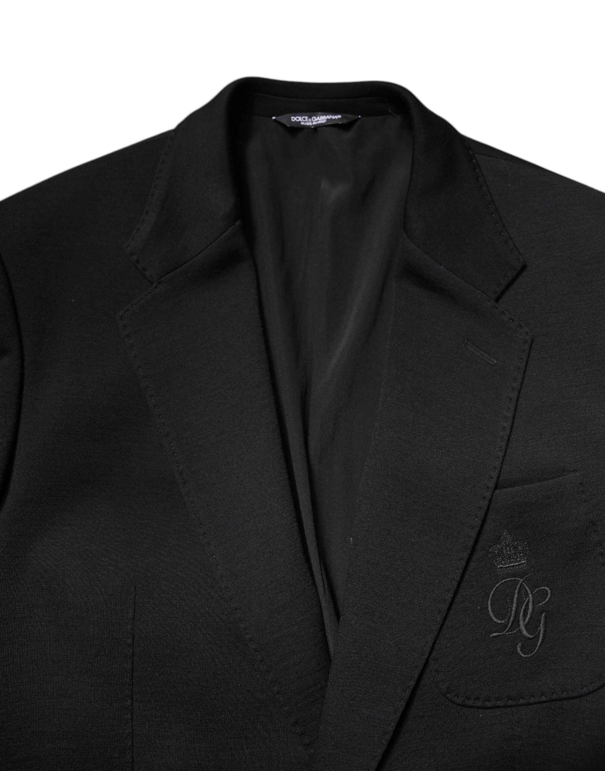 Black Wool Slim Fit Coat Blazer Jacket Suit