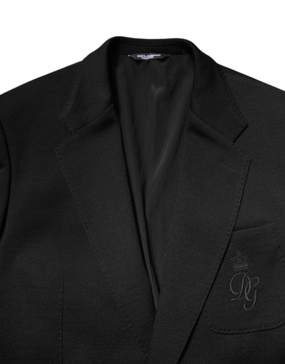 Black Wool Slim Fit Coat Blazer Jacket Suit