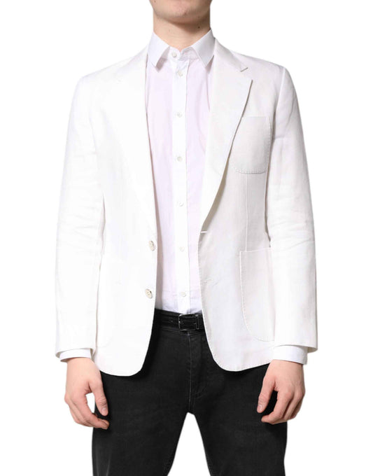 White Single Breasted Men Coat Blazer Suit