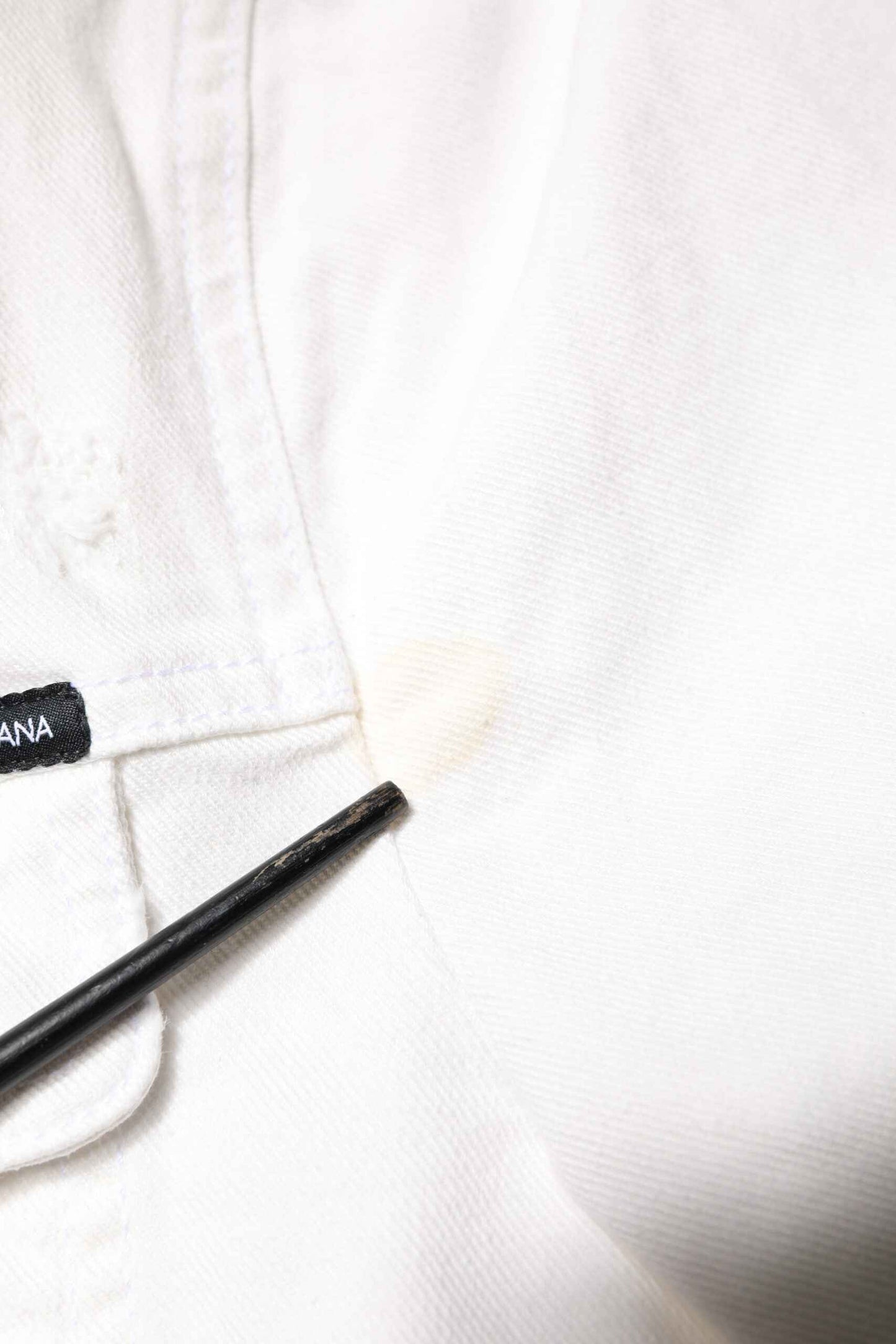 White Graffiti Cotton Stretch Denim Jacket
