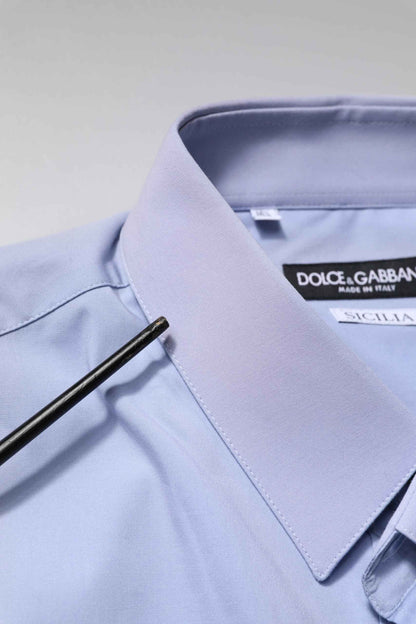 Light Blue Cotton SICILIA Dress Formal Shirt