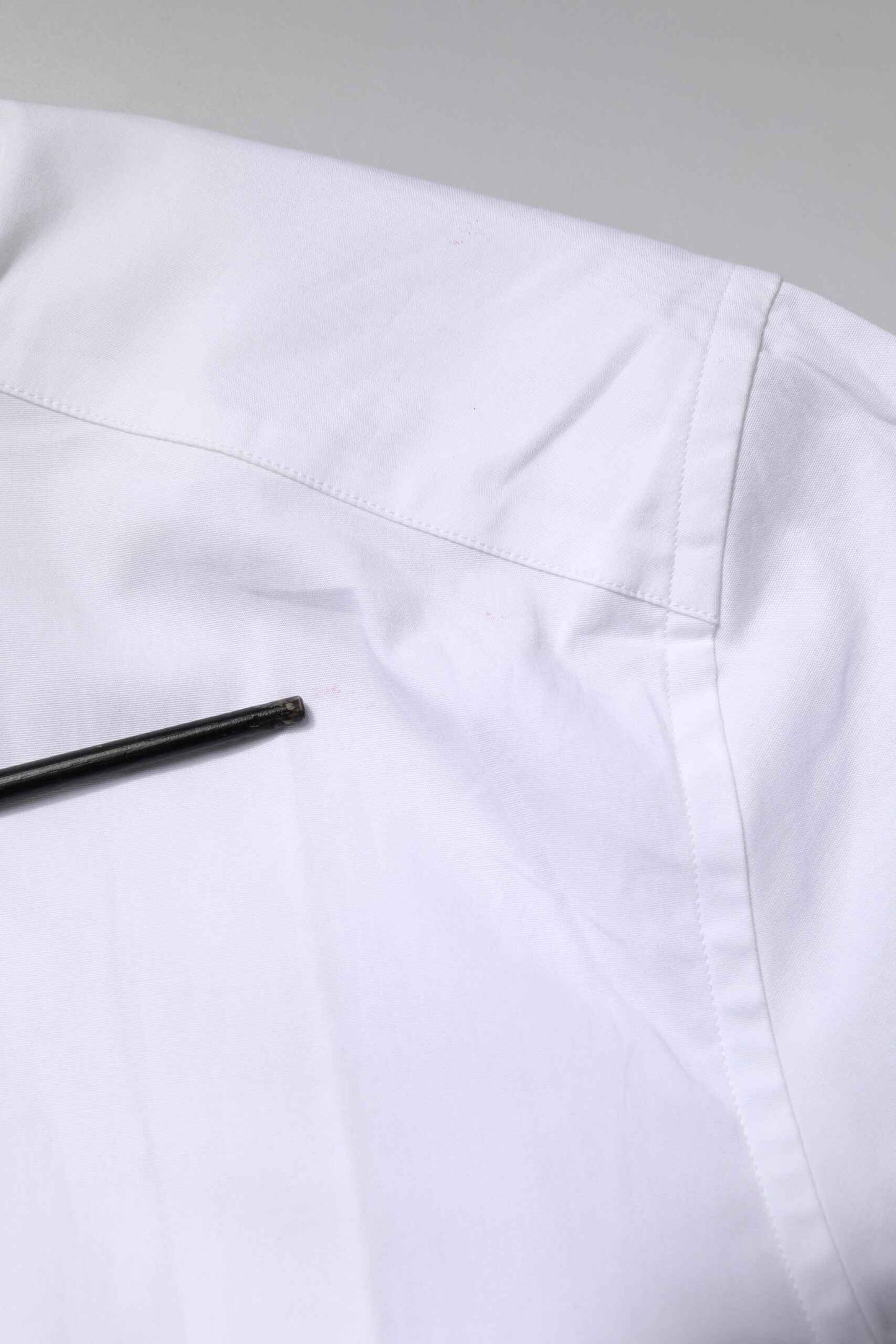 White Cotton Stretch GOLD Dress Formal Shirt