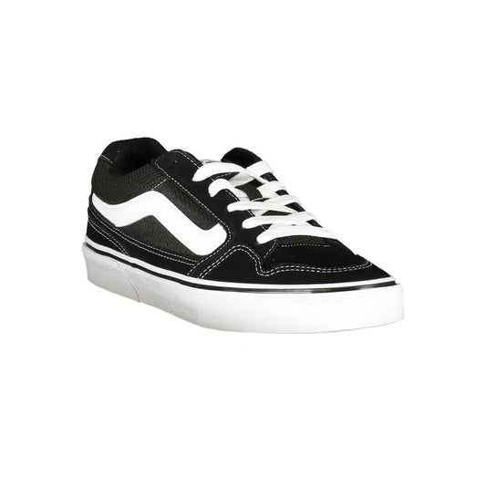Black Polyurethane Men Sneaker