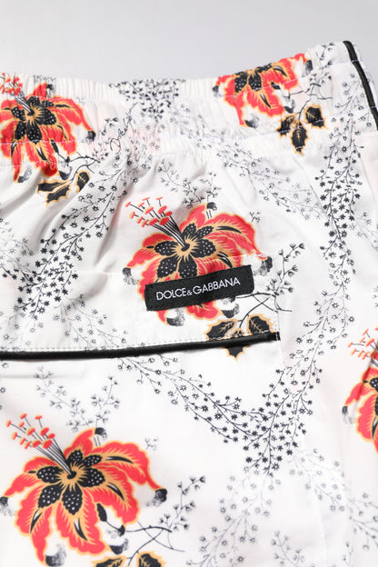 Multicolor Floral Print Cotton Pajama Set Sleepwear