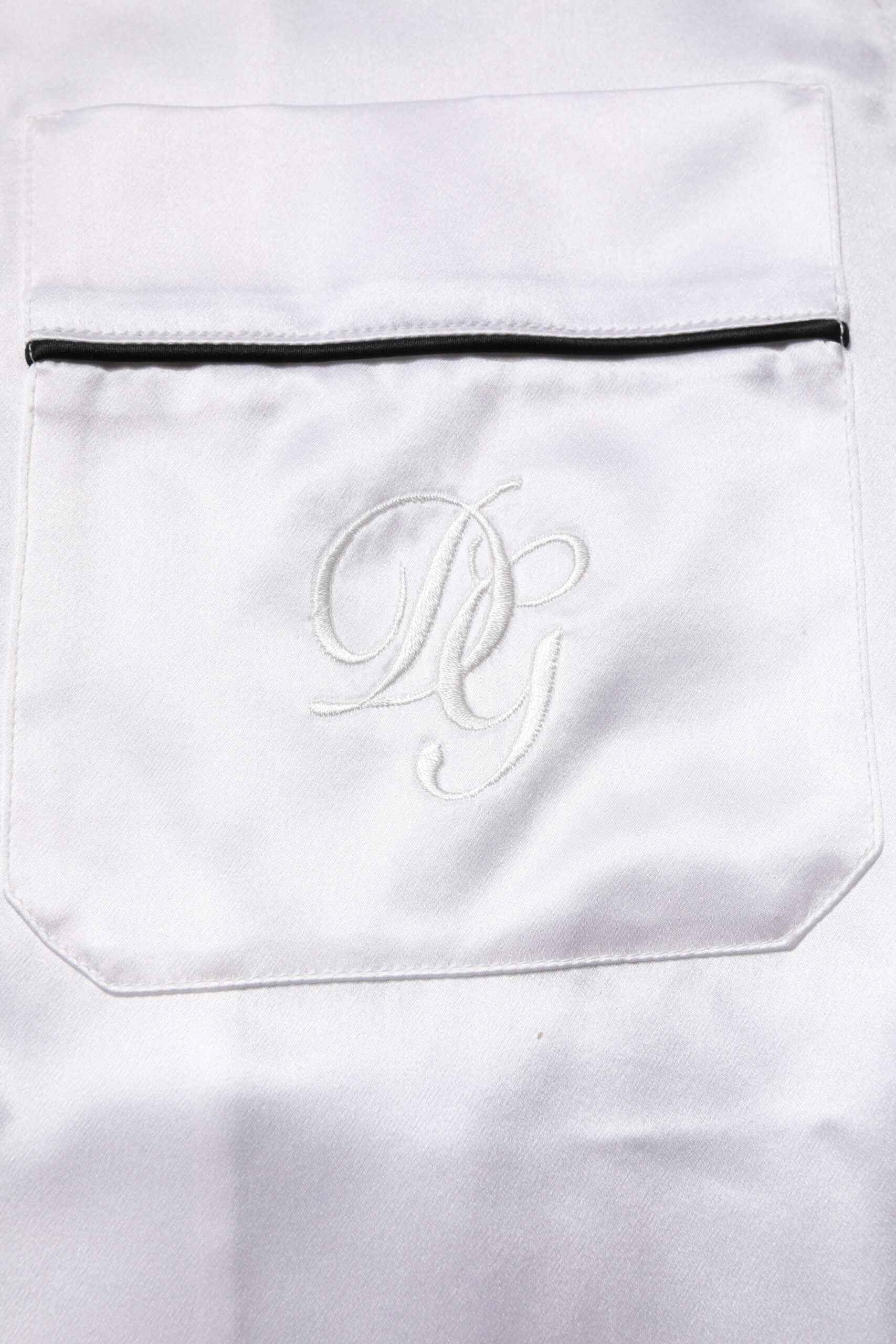 White Satin Silk Men Pajama Set Sleepwear