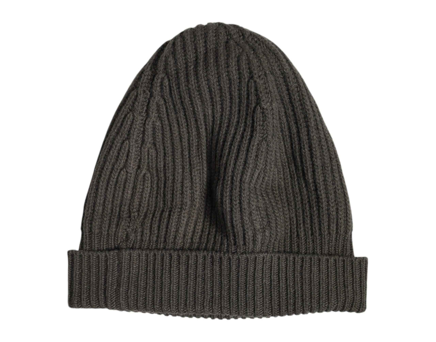 Green Wool DG Plaque Knitted Winter Beanie Hat