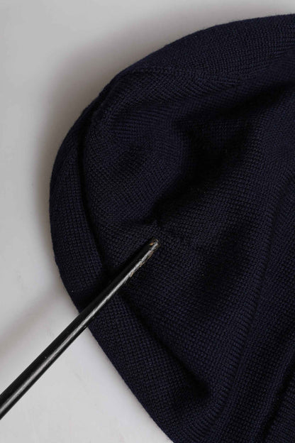 Black Wool #DGLovesLondon Winter Beanie Hat