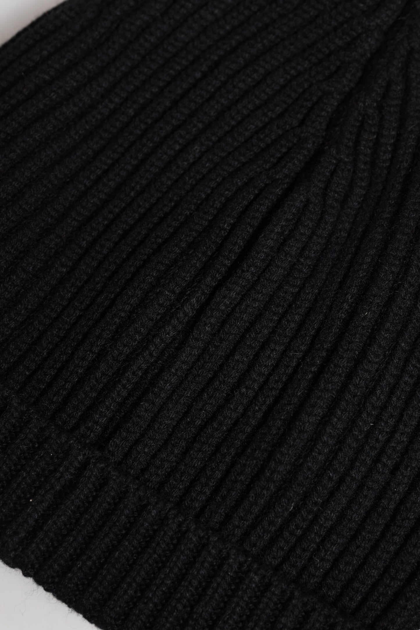 Black Cashmere Knitted Winter Beanie Hat