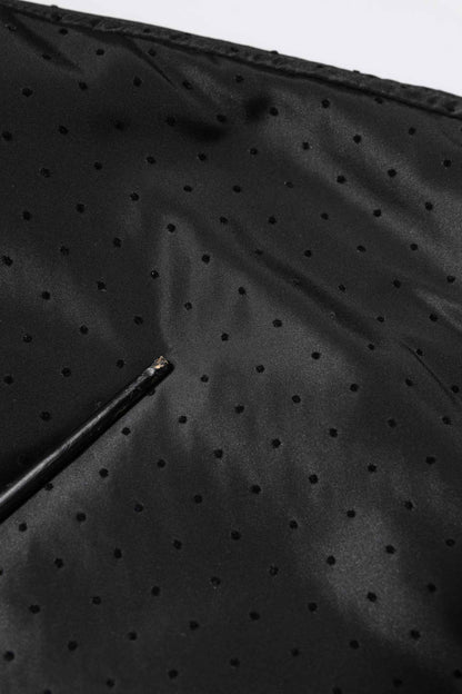 Black Long Sleeves Full Zip Bomber Jacket