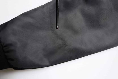 Black Lambskin Leather Biker Full Zip Jacket