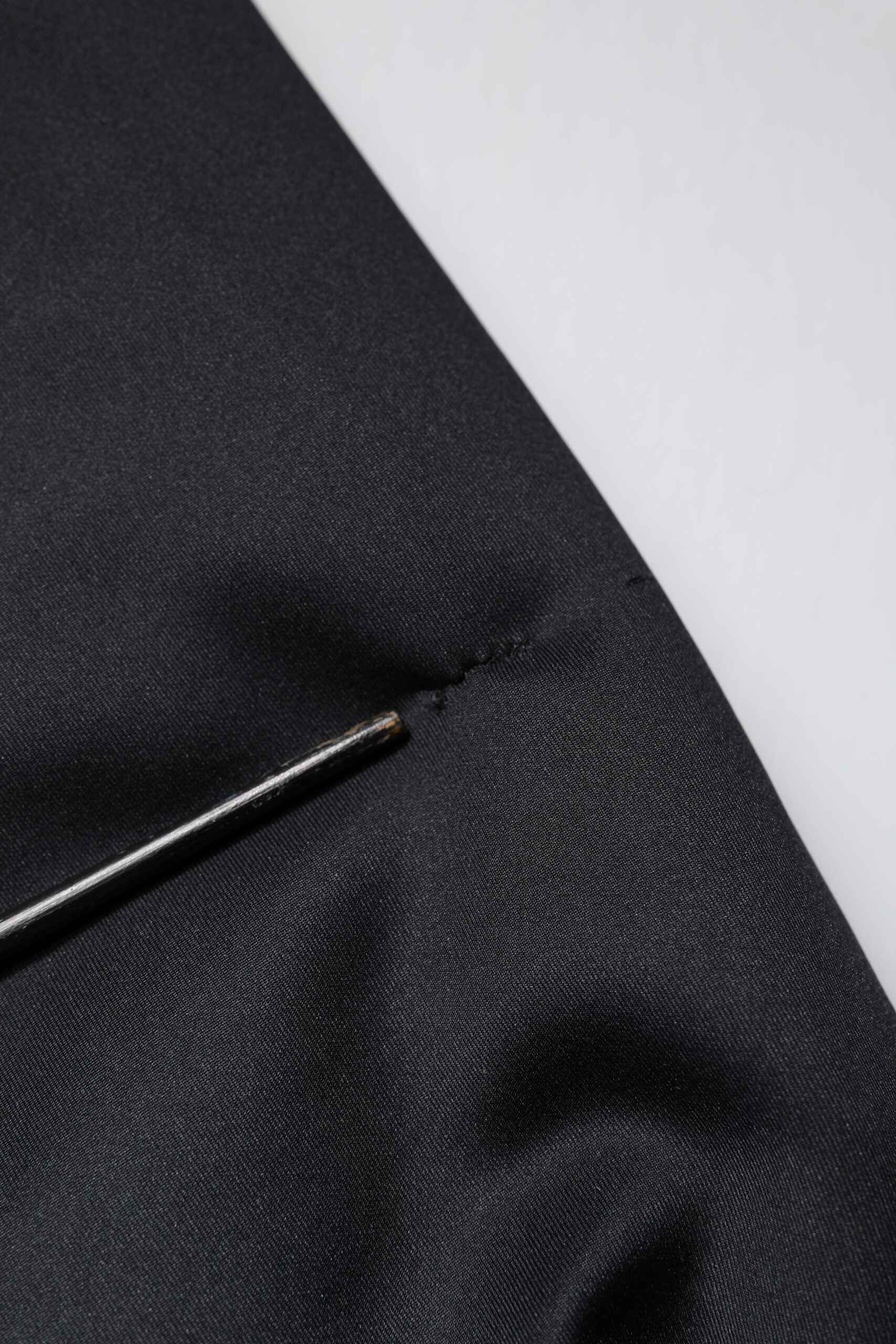 Black Polyester DG Hooded Full Zip Jacket