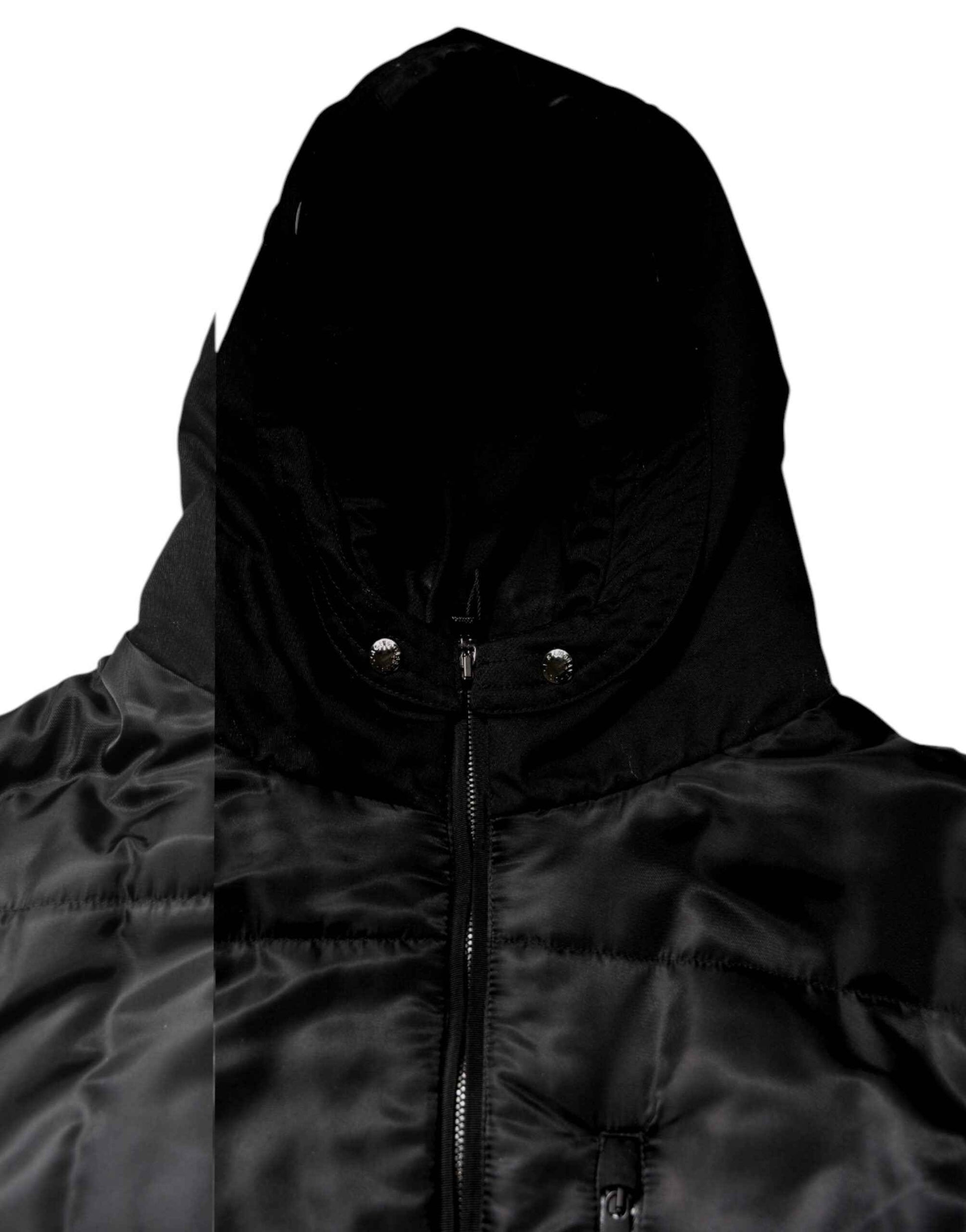 Black Hooded Parka Coat Winter Jacket