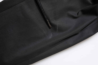 Black Cotton Single Breasted Men Coat Blazer