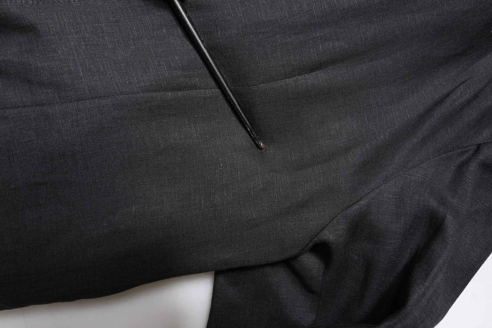 Black Linen Single Breasted Men Coat Blazer