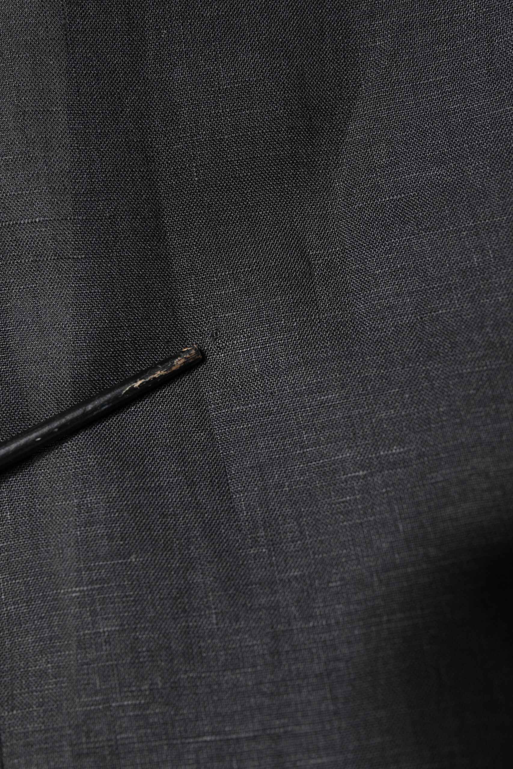 Black Linen Single Breasted Men Coat Blazer