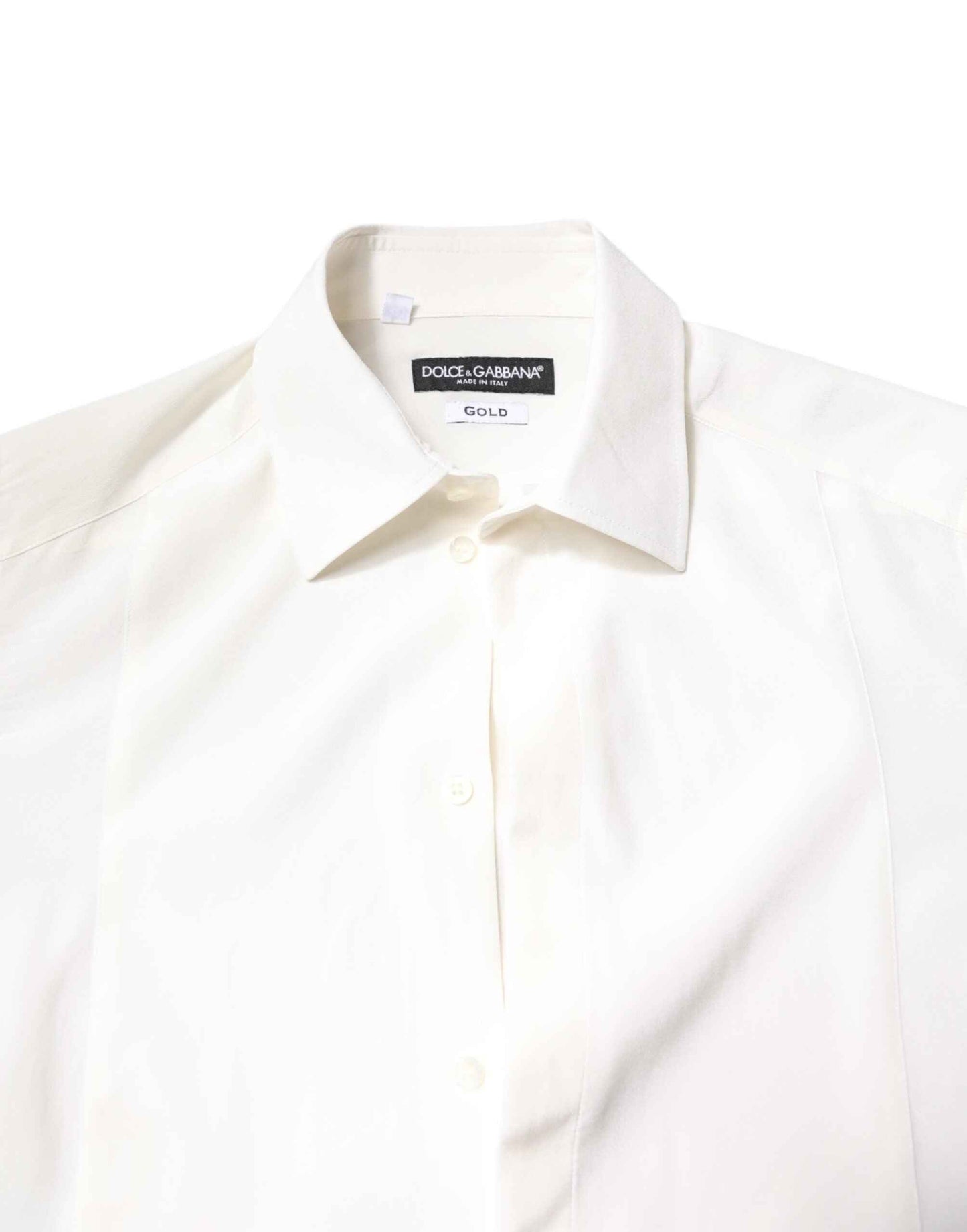 White Silk GOLD Dress Formal Collared Shirt