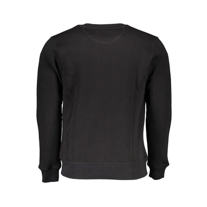 Black Cotton Men Sweatshirt