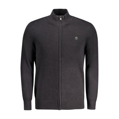 Black Organic Cotton Men Cardigan